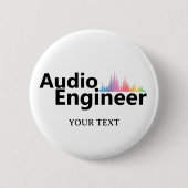 Persoonlijke Geluidstechnicus Audio-engineering Ronde Button 5,7 Cm (Voorkant)
