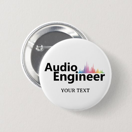 Persoonlijke Geluidstechnicus Audio-engineering Ronde Button 5,7 Cm (Voorkant /achterkant)