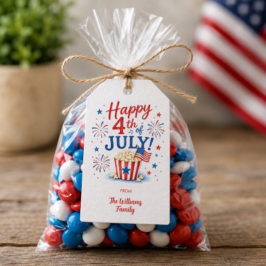 Persoonlijke Gelukkige 4 juli Cadeaulabel