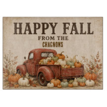 Persoonlijke Gelukkige Herfst Vintage Rode Truck P