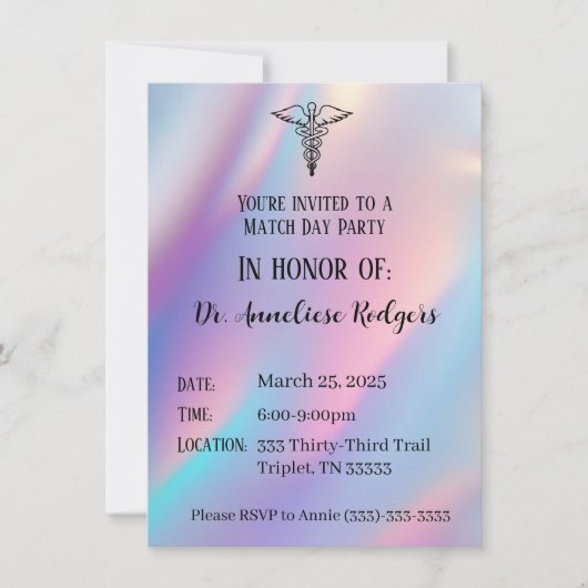 Persoonlijke Gelukkige Match-dag 2025 Residency Do Kaart (Voorkant)