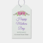 Persoonlijke gelukkige Moederdag bloem Cadeaulabel (Voorkant)