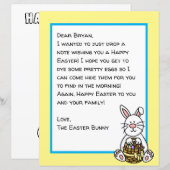 Persoonlijke gelukkige Pasen konijn brief (Voorkant / Achterkant)