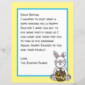 Persoonlijke gelukkige Pasen konijn brief  (Voorkant)