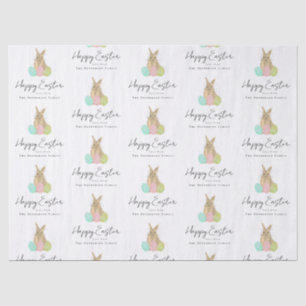 Persoonlijke Gelukkige Pasen Konijn Watercolor Tissuepapier