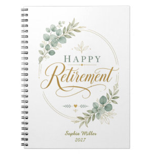 Persoonlijke Gelukkige Pensionering Elegante Botan Notitieboek