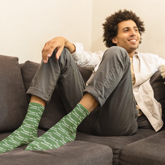 Persoonlijke Gelukkige St. Patricks Dag Groene Naa Sokken