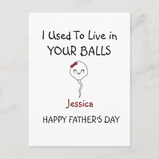 Persoonlijke gelukkige Vaderdag van dochter Briefkaart (Voorkant)