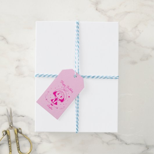 Persoonlijke Gelukkige Verjaardag Cadeaulabel (Met Touw)