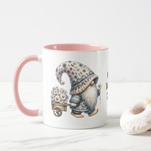 Persoonlijke Gelukkige Verjaardag Kabouters Cadeau Mok (Met donut)