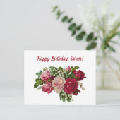 Persoonlijke Gelukkige Verjaardag Vintage Retro Ro Briefkaart (Staand voorkant)