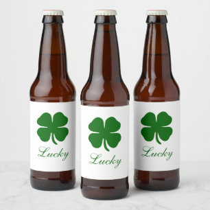 Persoonlijke Geluksbrengende Groene Klaver Bier Etiket