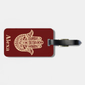 Persoonlijke gelukshamsa hand bagagelabel (Achterkant horizontaal)