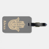 Persoonlijke gelukshamsa hand bagagelabel (Achterkant horizontaal)
