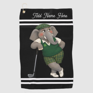 Persoonlijke Geluksolifant Golfhanddoek