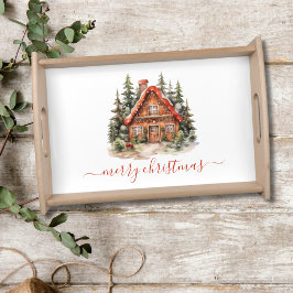 Persoonlijke Gemberkoekhuis Kerstvakantie Dienblad