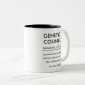 Persoonlijke genetisch consulent tweekleurige koffiemok (Voorkant rechts)