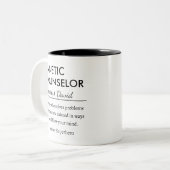 Persoonlijke genetisch consulent tweekleurige koffiemok (Voorkant links)