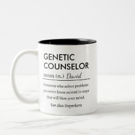 Persoonlijke genetisch consulent tweekleurige koffiemok