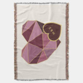 Persoonlijke geometrische hart throw deken (Voorkant Verticaal)