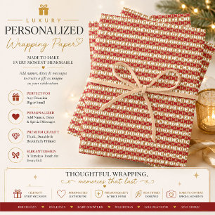 Persoonlijke geometrische kerstcadeauverpakking cadeaupapier