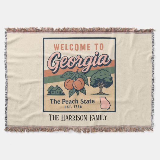 Persoonlijke Georgia Werpdeken Deken (Voorkant)