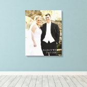 Persoonlijke Gepersonaliseerd bruiloft foto Canvas Afdruk (Insitu (Houten vloer))