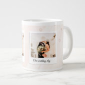 Persoonlijke Gepersonaliseerd bruiloft foto Grote Koffiekop (Voorkant rechts)