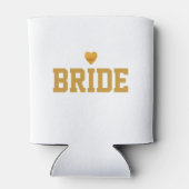 Persoonlijke Gepersonaliseerd Gold Heart Bride Blikjeskoeler (Achterkant)