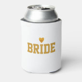 Persoonlijke Gepersonaliseerd Gold Heart Bride Blikjeskoeler (Blikje Achterkant)