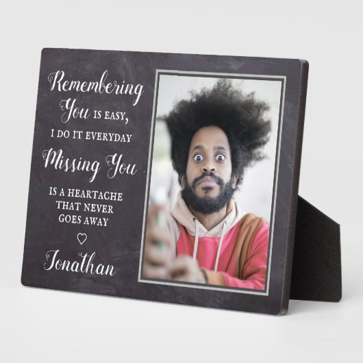 Persoonlijke gepersonaliseerde herdenking Keepomwi Fotoplaat (Zijkant)