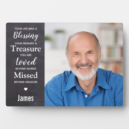 Persoonlijke gepersonaliseerde herinnering Memoria Fotoplaat (voorkant)