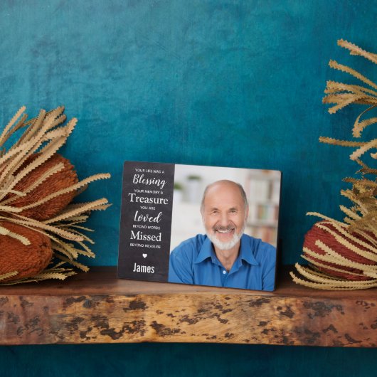 Persoonlijke gepersonaliseerde herinnering Memoria Fotoplaat (Zijkant)