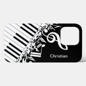 Persoonlijke gepersonaliseerde muzieknoten en pian Case-Mate iPhone case (Achterkant (horizontaal))