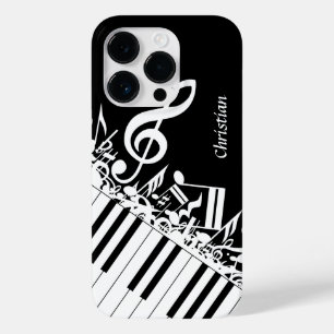 Persoonlijke gepersonaliseerde muzieknoten en pian Case-Mate iPhone 14 pro hoesje