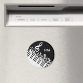 Persoonlijke gepersonaliseerde muzieknoten en pian magneet (Insitu (Vaatwasser))