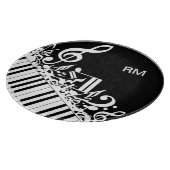 Persoonlijke gepersonaliseerde muzieknoten en pian snijplank (Hoek)