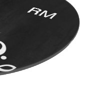 Persoonlijke gepersonaliseerde muzieknoten en pian snijplank (Hoek)