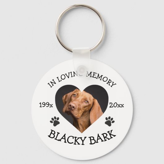 Persoonlijke gepersonaliseerde Pet Memorial Custom Sleutelhanger (Voorkant)