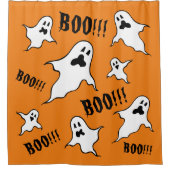 Persoonlijke gepersonaliseerde Spooky Halloween Gh Douchegordijn (Voorkant)