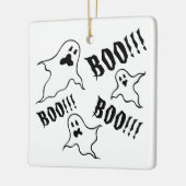 Persoonlijke gepersonaliseerde Spooky Halloween Gh Keramisch Ornament (Links)