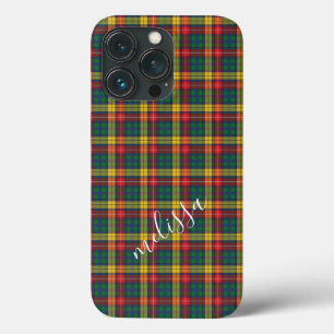 Persoonlijke geruite Buchanan Tartan Moeder Verjaa Case-Mate iPhone Case