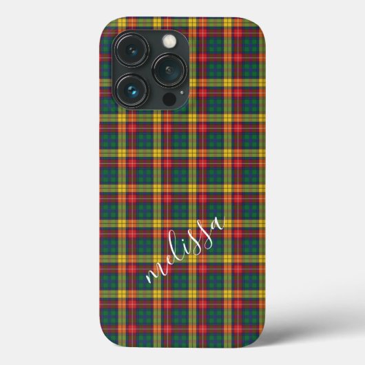 Persoonlijke geruite Buchanan Tartan Moeder Verjaa Case-Mate iPhone Case (Achterkant)