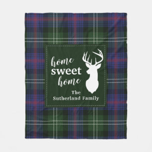 Persoonlijke geruite Sweet Home Sutherland Tartan Fleece Deken