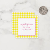 Persoonlijke geschenkbijlagekaarten met Buffalo ru Notitiekaartje (Voorkant / Achterkant in situ)