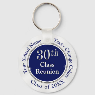 Persoonlijke geschenken voor 30-jarig klasjubileum sleutelhanger