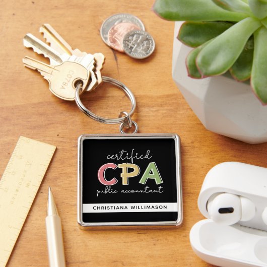 Persoonlijke geschenken voor CPA Certified Public Sleutelhanger (Bureau)