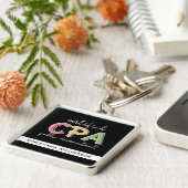 Persoonlijke geschenken voor CPA Certified Public Sleutelhanger (Zijkant)