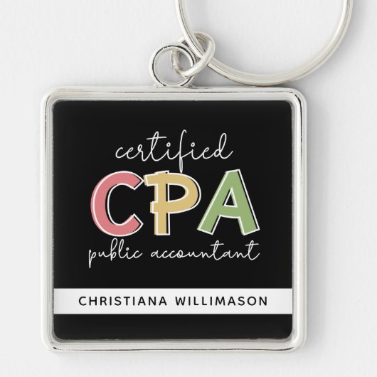 Persoonlijke geschenken voor CPA Certified Public Sleutelhanger (Voorkant)