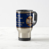 Persoonlijke geschenken voor honkbalcoaches in tek reisbeker (Voorkant rechts)